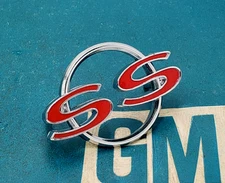 NOS REAL GM 1964 MALIBU SS TRUNK EMBLEM DECK LID SUPER SPORT OEM CHEVELLE 64