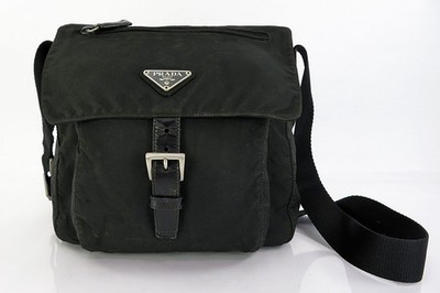Authentic PRADA Black Nylon (Small) Shoulder Crossbody Bag Purse