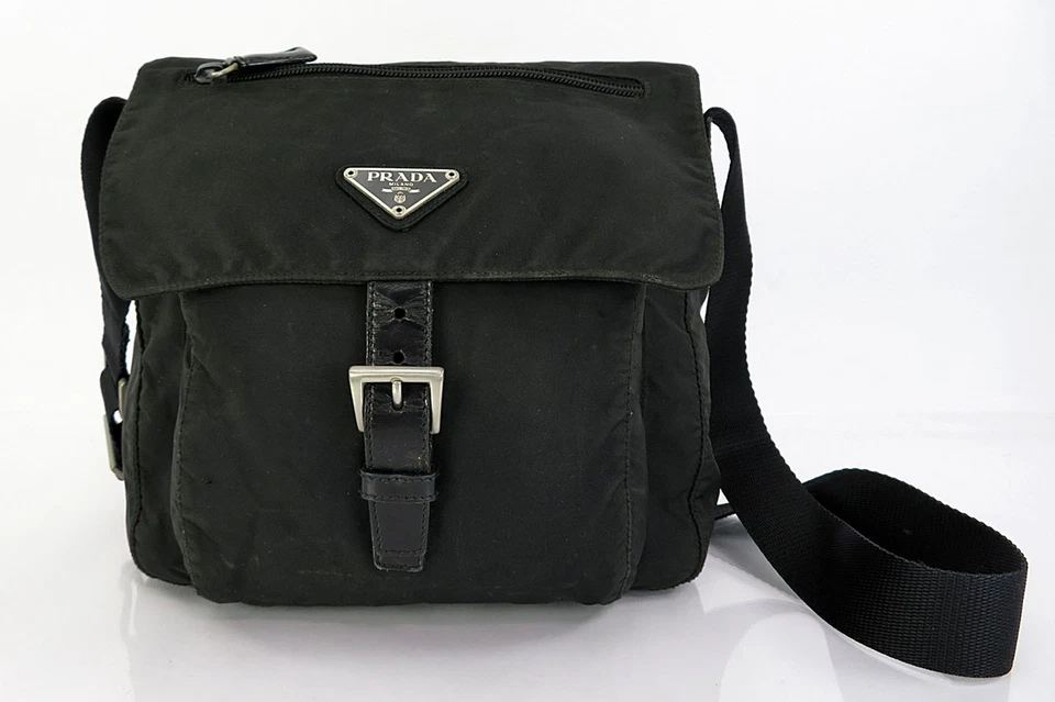 Auténtico bolso bandolera de hombro PRADA negro de nailon (pequeño) #60771 Foto 2 de 4