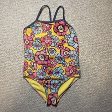 Wonder Nation swimsuit size small 6/6x boho yellow pink floral