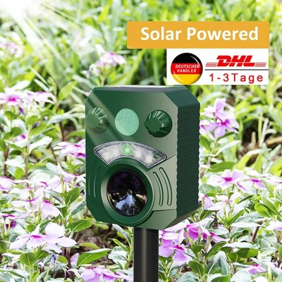 Vogelabwehr Ultraschall Tiervertreiber Solar Taubenabwehr Ideal für Ihren Garten
