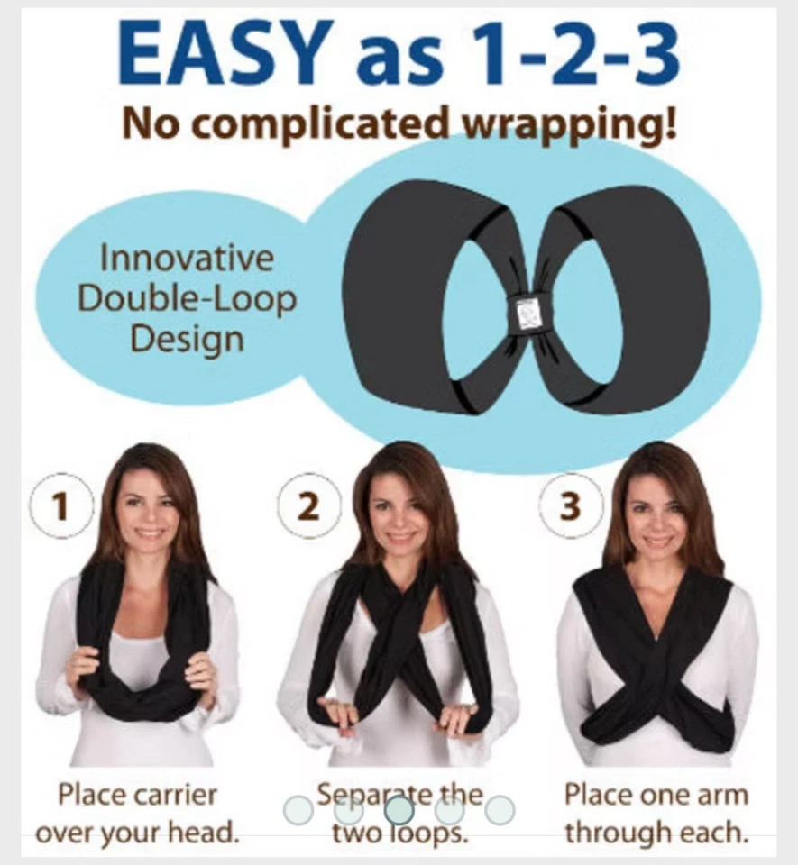 Baby K’tan BREEZE Cotton Mesh Wrap Style Baby Carrier, Teal , XL - Image 3 of 4