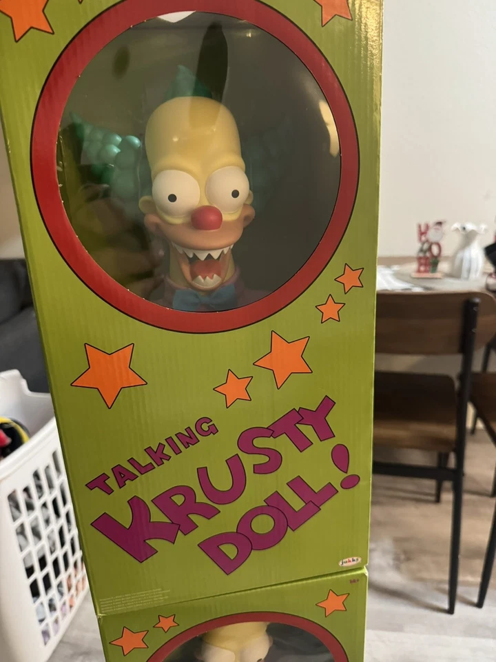 Boneca de pelúcia The Simpsons Good & Evil 16" Talking Krusty puxar cordas - Imagem 4 de 4