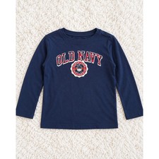 Old Navy Long Sleeve Graphic Shirt   Navy Blue   Size 5T