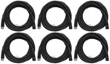 6 Rockville RDX5M25 25' 5-Pin Male-Female DMX Lighting Cables 100 Copper
