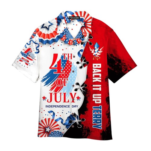 4Th Of July Independence Day Back It Up Terry Hawaiian Shirt Gift For A Vetara