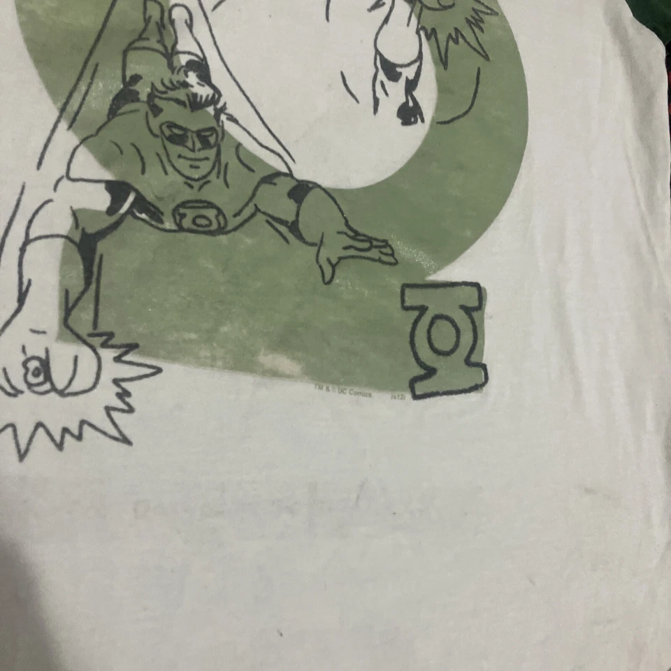 Camisa Linterna Verde Vintage Hecha en EE. UU. Pequeña Comida Chatarra  Foto 3 de 4