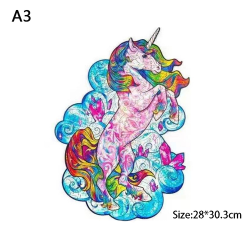 Wooden Jigsaw Puzzles Unique Animal Shape Adult Kids Birthday Gift Home Decorate - Picture 57 of 62