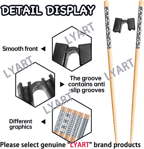 7 Pairs Reusable Training Chopsticks Helpers for Kids Adults Trainers Beginner a - 第 6/7 張圖片