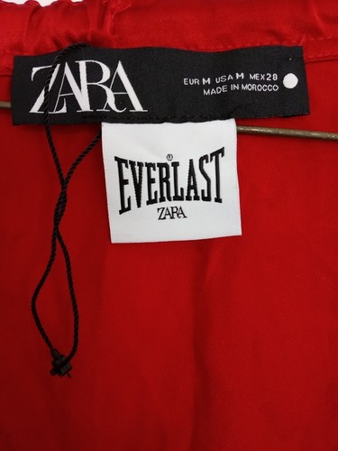 EverLast@ ZARA Rara Colaboración - Vestido envolvente o bata de boxeo talla M - Rojo rubí - Imagen 7 de 12