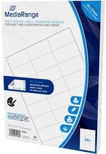 6000 Mediarange Etiketten Label selbstklebend 70 x 37 mm auf 250 A4 Bogen