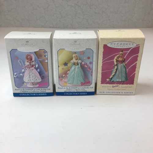 Menge 3 Barbie Hallmark Andenken Ornament. Kinder Sammler Serie. - Bild 1 von 9