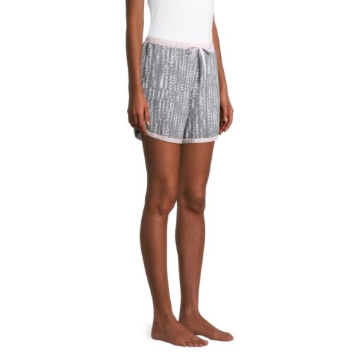 2 PIEZAS TOP Y SHORTS GRIS ROSA BLANCO ABSTRACTO TESOROS SECRETOS CON BOLSILLOS 3X - Imagen 6 de 9