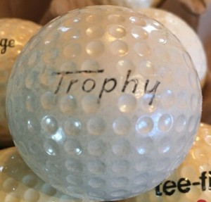 VINTAGE  ORIGINAL " Trophy "  Nice Dimple Ball