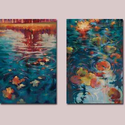 Essence & Dancing on the Water 2-pc Gallery-Wrap Canvas Set (24 in x 16 in Each)