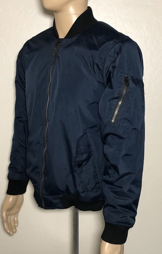 Hawke & Co Outfitter Men's Bomber Jacket Full Zip Navy Blue Small - Picture 3 of 10