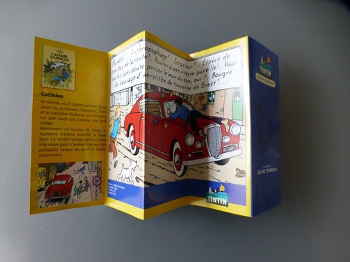 TINTIN HERGE MODEL CAR ATLAS #26 LANCIA AURELIA RED CALCULUS AFFAIR 1/43 SCALE - Picture 16 of 24
