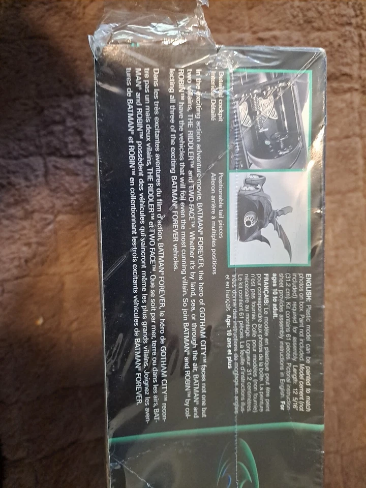 Revell Batman Forever Batmobile Model Kit Vintage DIY Collectible  - Image 3 of 4