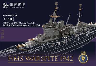 PWD PW700024AEX 1/700 HMS Warspite 1942 3D Printing Upgrade Kit  Deluxe Edition