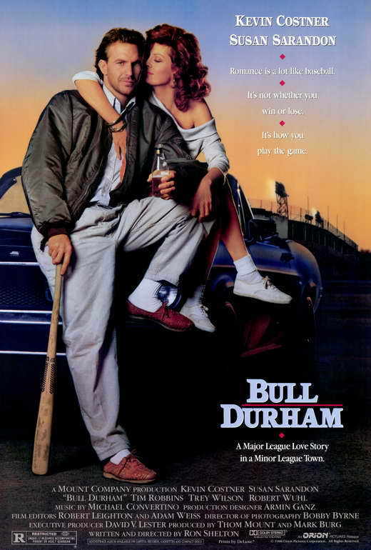 BULL DURHAM Movie POSTER PRINT 27x40 Reservation Robbins Kevin Sarandon Tim Max 60% OFF Susan Costner