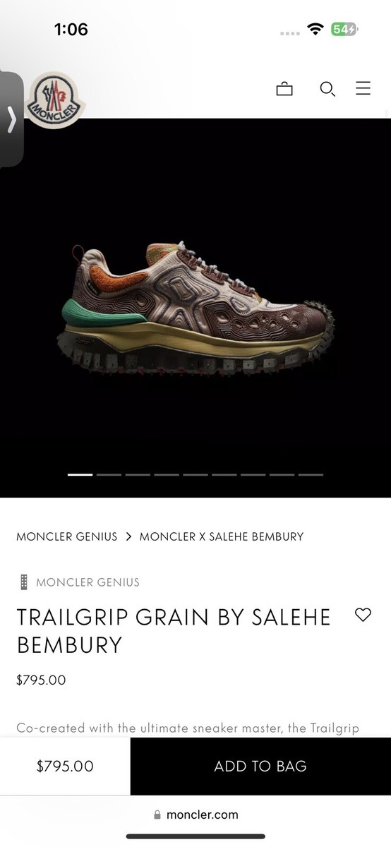 Moncler x Salehe Bembury Trailgrip GTX Waterproof Hiking