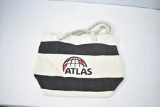 Evans Canvas Tote Bag Branded Grocery Shopping Carry Case Natural Color