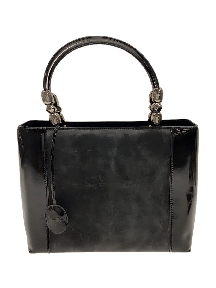 Sac fourre tout Christian Dior émail noir occasion