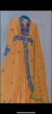 Yellow Long Afghani dress new design 