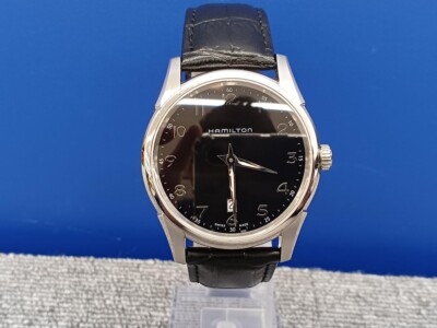 HAMILTON Jazzmaster Watch Quartz Men's Black Dial Swiss Made Round H38511 Used