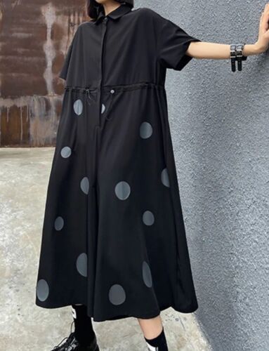 Black Grey Urban Street Chic Designer Loose Floaty Summer Dungaree Jumpsuit 12 - Picture 7 of 15