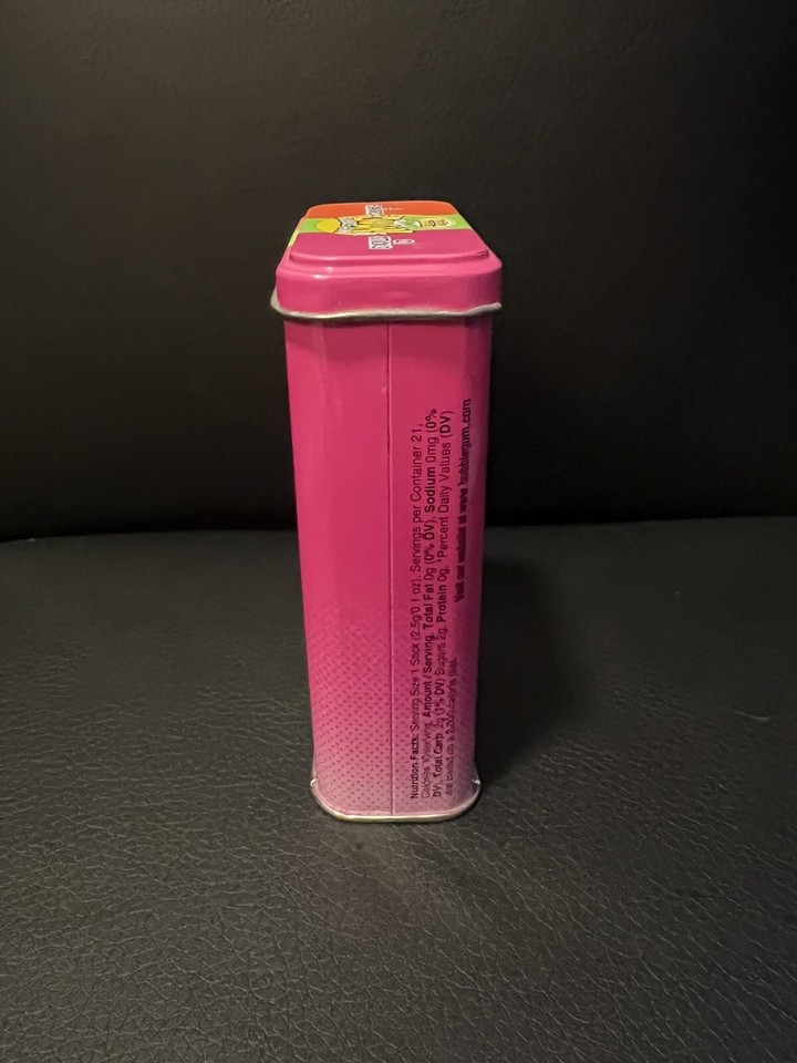 Vintage HUBBA BUBBA Ouch! Bubble Gum Tin Sour Watermelon Amurol Rare