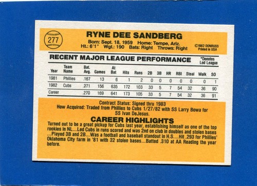 1983 DONRUSS BASEBALL SET COMPLETO 1-660 GWYNN SANDBERG BOGGS ROOKIES NRMT/MT - Foto 7 di 9