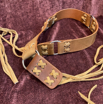 Leather Belt Western Influence Long Fringe Tie Fashion Metal  display picture 3