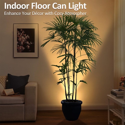 Warm White Indoor Floor Spotlight with Foot Switch – 2 Pack GU10 Bulbs Included - Picture 4 of 9