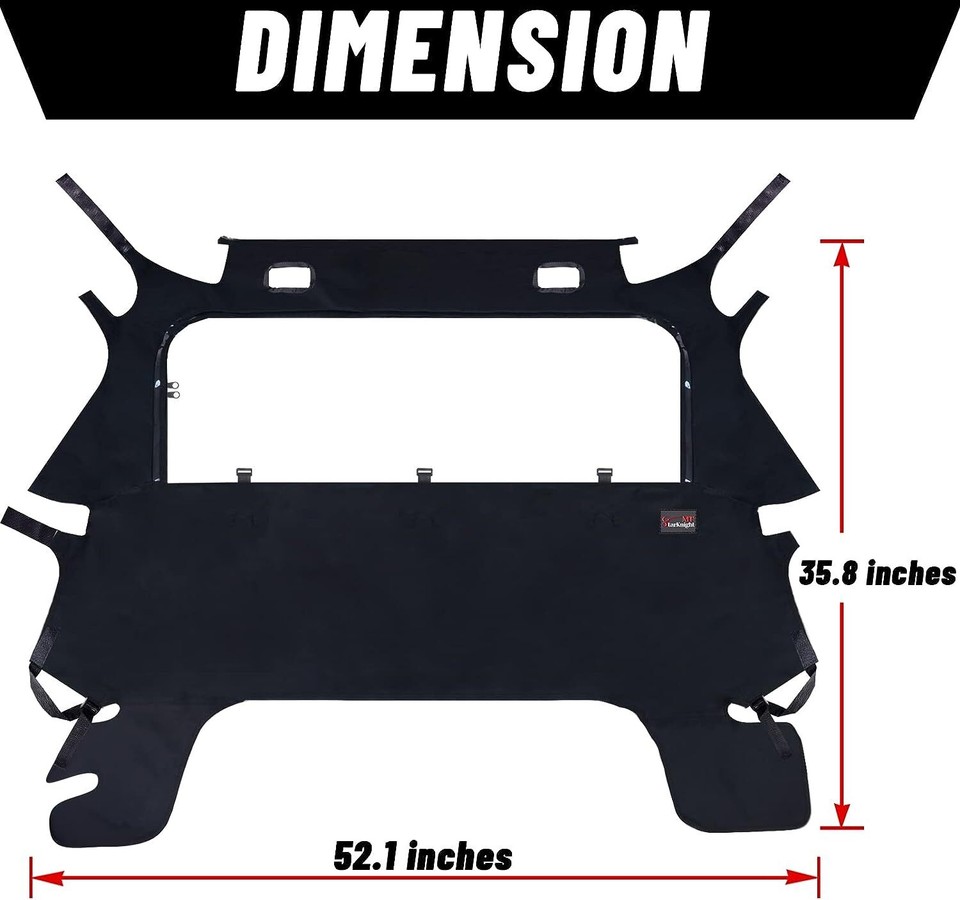 UTV Rear Window Black Fabric Rear Panel For Honda Pioneer 700 700-4 ...