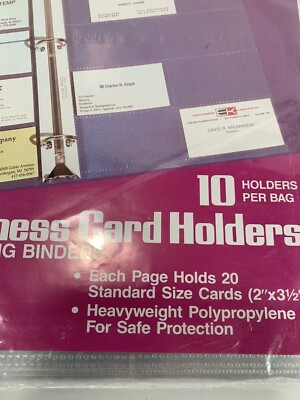 business card sheets for binder Amazon.com : Business Card Sleeves for 3 Ring Binders, Heavy Duty Clear Page Protectors, Plastic Card Holder Sheets, 10 Pack, 20 Cards Per Sheet : Office Products