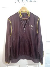 Adidas Vintage/Retro Mens Medium Brown Long Sleeved Zip Fasten Jacket VG COND 