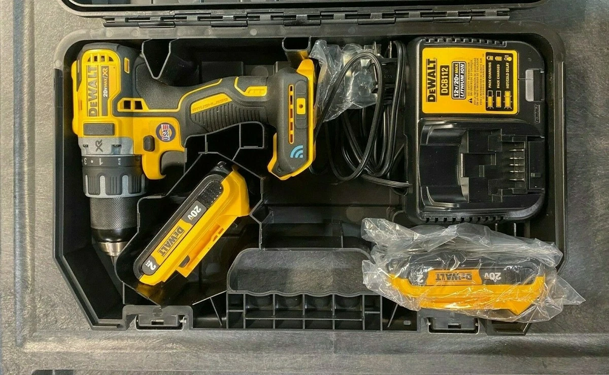 DEWALT DCD792D2 20V MAX XR Brushless Drill Driver Kit with Tool Connect Bluetoo