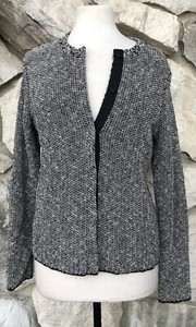 black snap cardigan