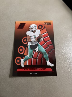 2022 Panini Zenith Tua Tagovailoa Red Zone Parallel #5 - Dolphins