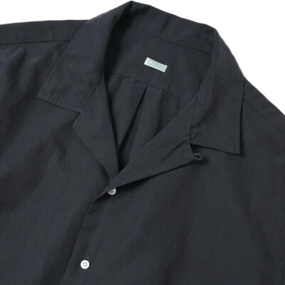 ASK availability First) A.PRESSE Silk Cotton Open Collar S/S Shirt
