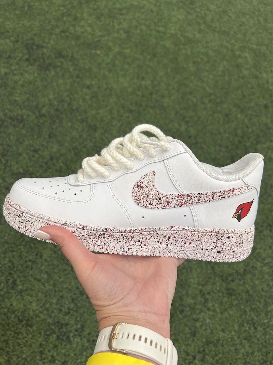 Custom Nike Air Force 1 White Arizona Cardinals Sz 10.5 | eBay