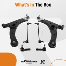 Front Lower Control Arms & Tie Rods & Sway Bar Link for 2014-2019 Toyota Corolla