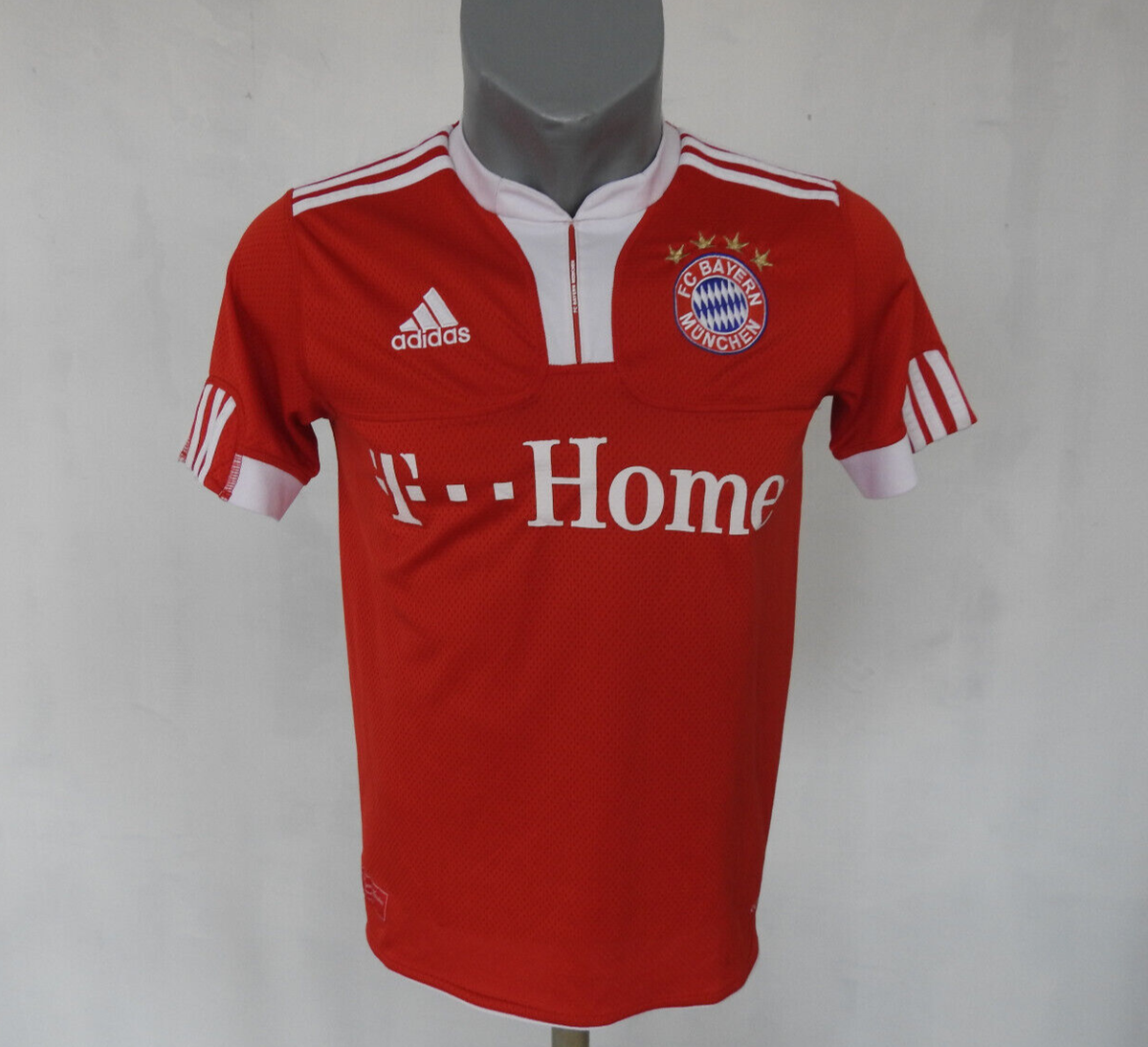 Bayern Munchen 2009 Home Jersey #18 Klose Adidas Red Shirt Size