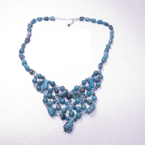 Ail Turquoise Sterling Silver Adjustable Necklace
