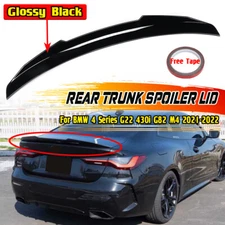 Fits 21-24 BMW G22 4 Series G82 M4 Coupe PSM Style Glossy Black Trunk Spoiler