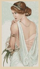 Art Deco Lady in White Dress Counted Cross Stitch Chart No.1-301