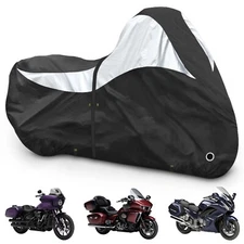 600D Waterproof Motorcycle Cover Outdoor Storage (Side+Top Box)