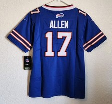 YOUTH BUFFALO BILLS Customized Josh Allen 17 Stitched Jersey SZ L 14/16 NWT
