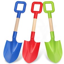 16'' Long Beach Shovels Sand Spade Toys Gardening Tools with Wooden Handled, ...